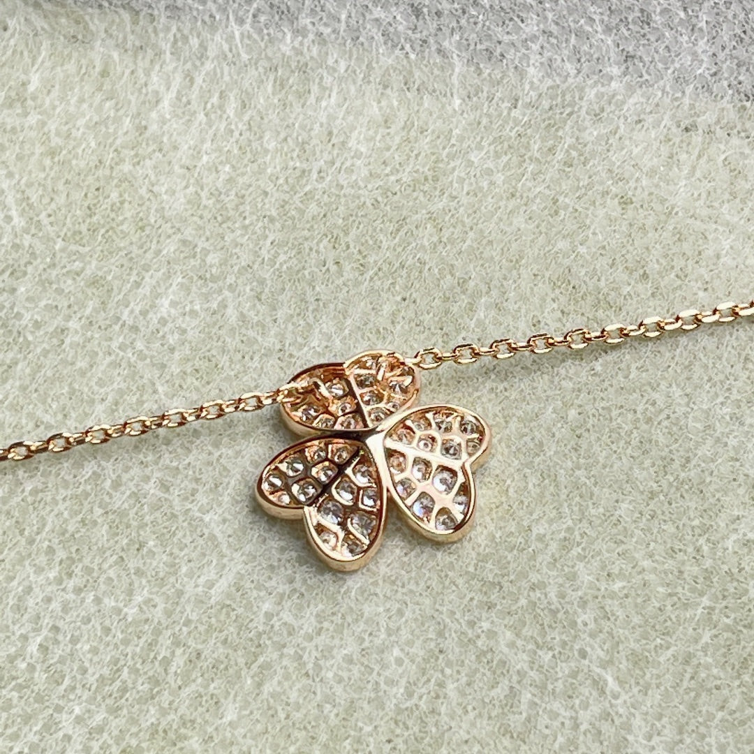 [OrnoraJewelry]FLOWER DIAMOND NECKLACE