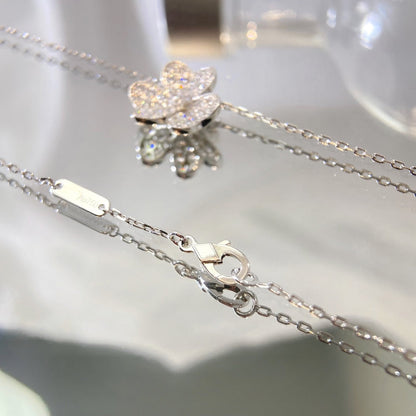 [OrnoraJewelry]FLOWER DIAMOND NECKLACE