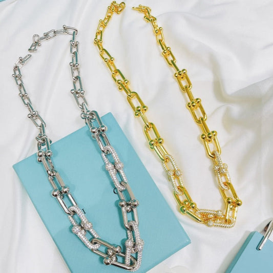 [Ornora Jewelry]HARDWEAR NECKLACE DIAMOND PAVED