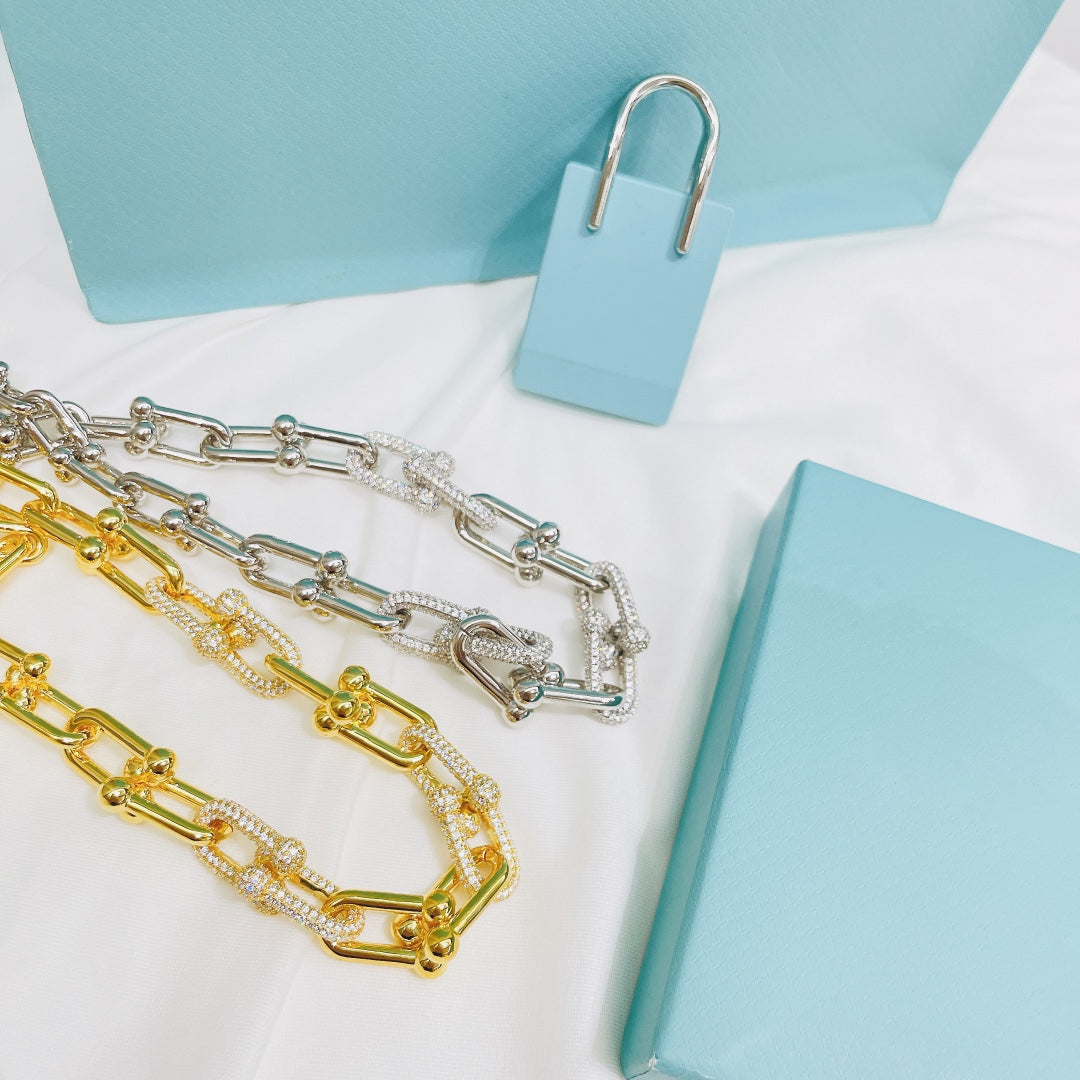 [Ornora Jewelry]HARDWEAR NECKLACE DIAMOND PAVED