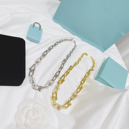 [Ornora Jewelry]HARDWEAR NECKLACE DIAMOND PAVED