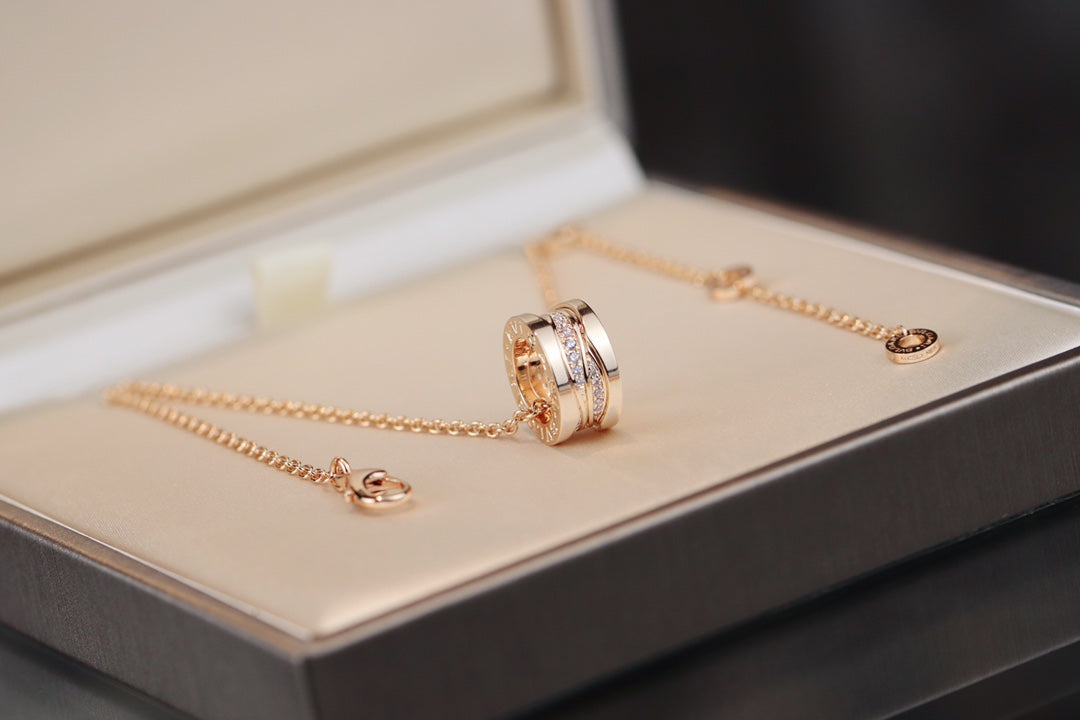 [OrnoraJewelry]ZERO 1 PINK GOLD DIAMOND NECKLACE