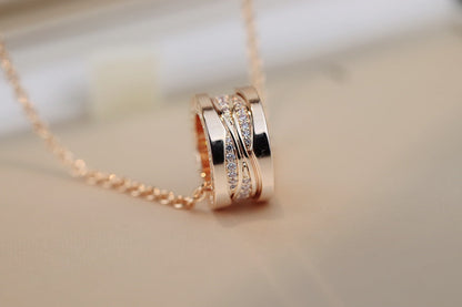 [OrnoraJewelry]ZERO 1 PINK GOLD DIAMOND NECKLACE