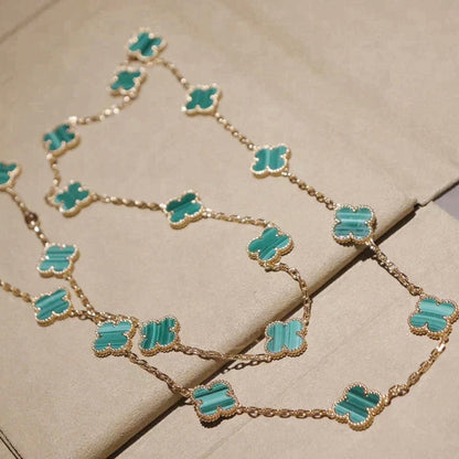 [OrnoraJewelry]CLOVER 20 MOTIFS MALACHITE GOLD