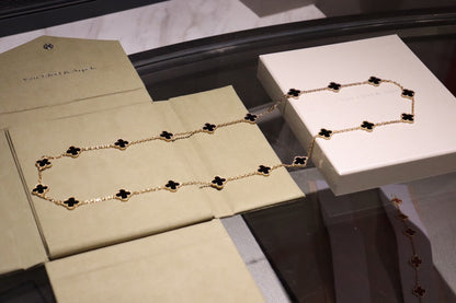 [OrnoraJewelry]CLOVER 20 MOTIFS ONYX ROSE GOLD