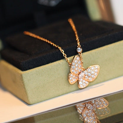 [OrnoraJewelry]BUTTERFLY DIAMOND NECKLACE