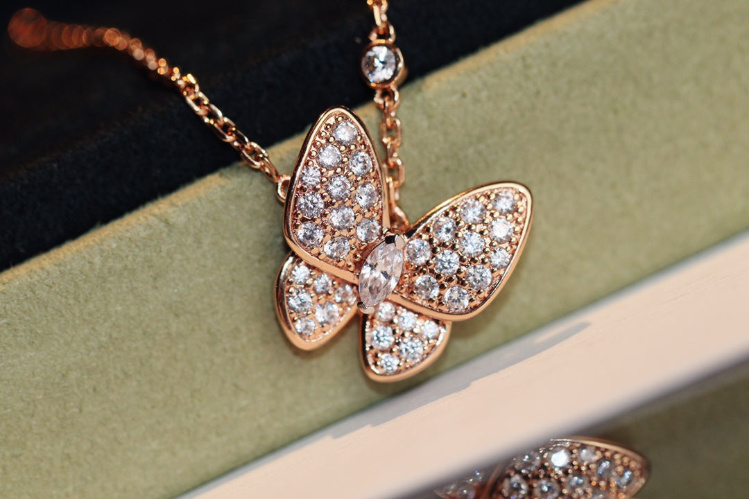 [OrnoraJewelry]BUTTERFLY DIAMOND NECKLACE