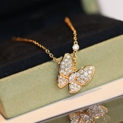 [OrnoraJewelry]BUTTERFLY DIAMOND NECKLACE