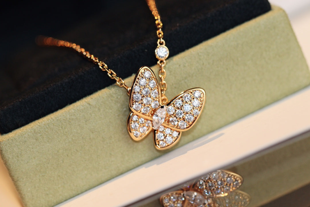 [OrnoraJewelry]BUTTERFLY DIAMOND NECKLACE
