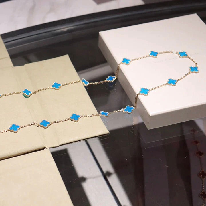 [OrnoraJewelry]CLOVER 20 MOTIFS TURQUOISE GOLD