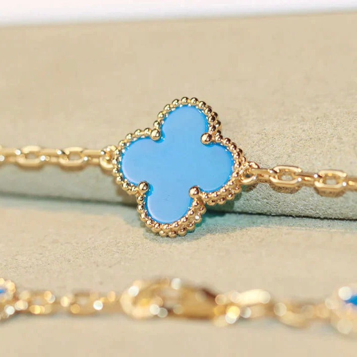 [OrnoraJewelry]CLOVER 20 MOTIFS TURQUOISE GOLD
