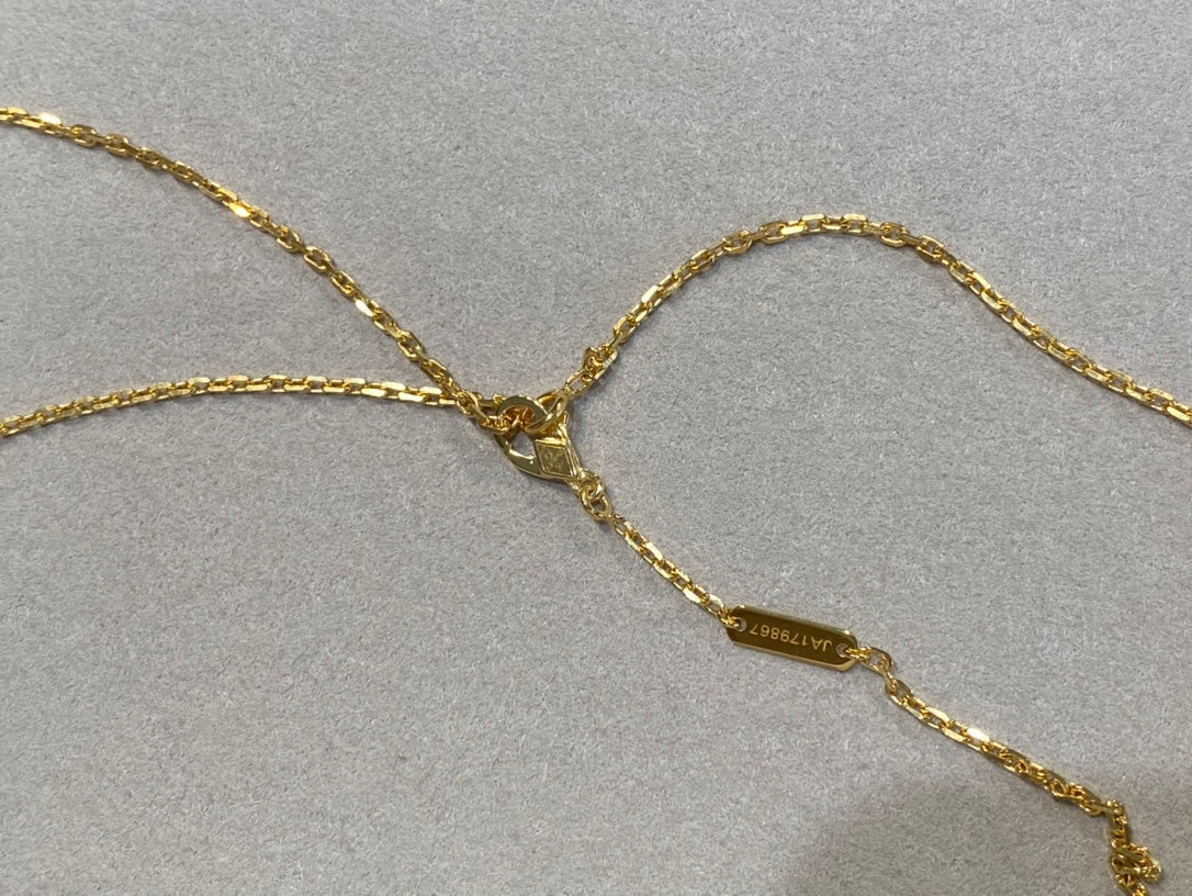 [OrnoraJewelry]CLOVER 25MM NECKLACE GOLD CARNELIAN