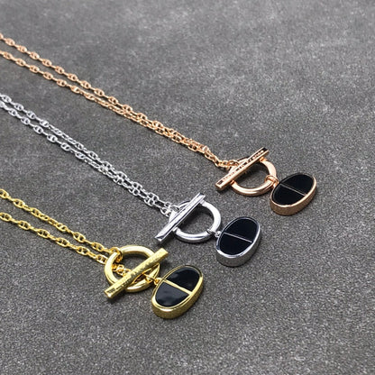 [OrnoraJewelry]CHAINE VERSO BLACK CERAMIC  NECKLACE