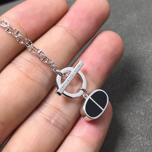 [OrnoraJewelry]CHAINE VERSO BLACK CERAMIC  NECKLACE