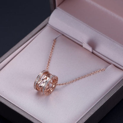 [OrnoraJewelry]ZERO 1 PINK GOLD DIAMOND OPEN NECKLACE