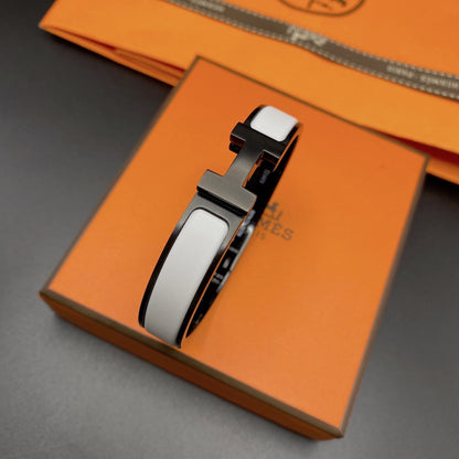 [OrnoraJewelry]H BRACELET 12MM BLACK WHITE CERAMIC