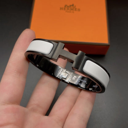 [OrnoraJewelry]H BRACELET 12MM BLACK WHITE CERAMIC