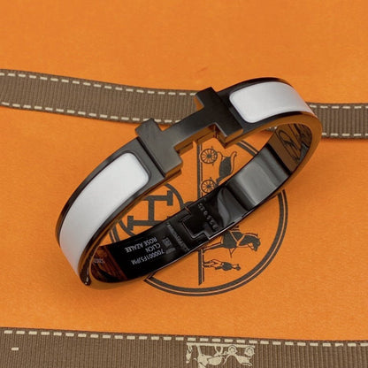 [OrnoraJewelry]H BRACELET 12MM BLACK WHITE CERAMIC