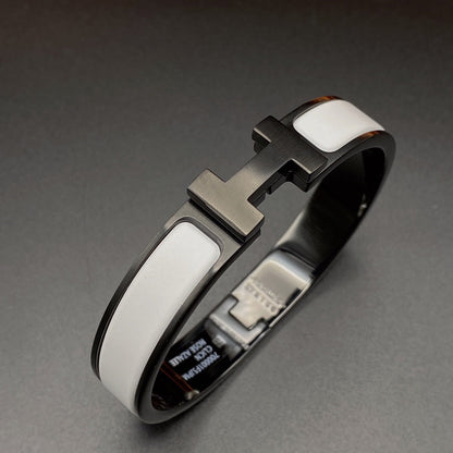 [OrnoraJewelry]H BRACELET 12MM BLACK WHITE CERAMIC