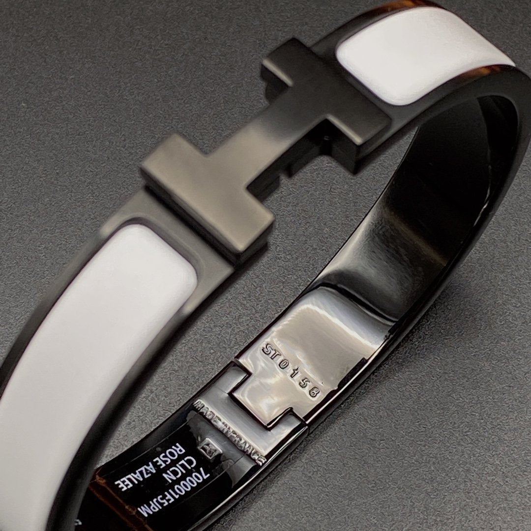 [OrnoraJewelry]H BRACELET 12MM BLACK WHITE CERAMIC