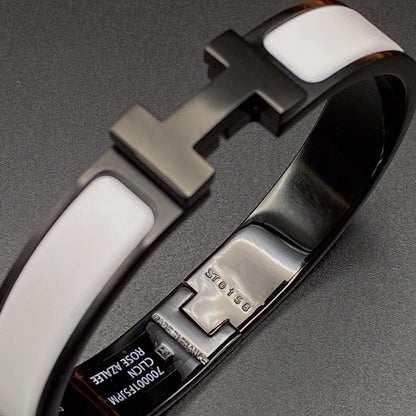 [OrnoraJewelry]H BRACELET 12MM BLACK WHITE CERAMIC