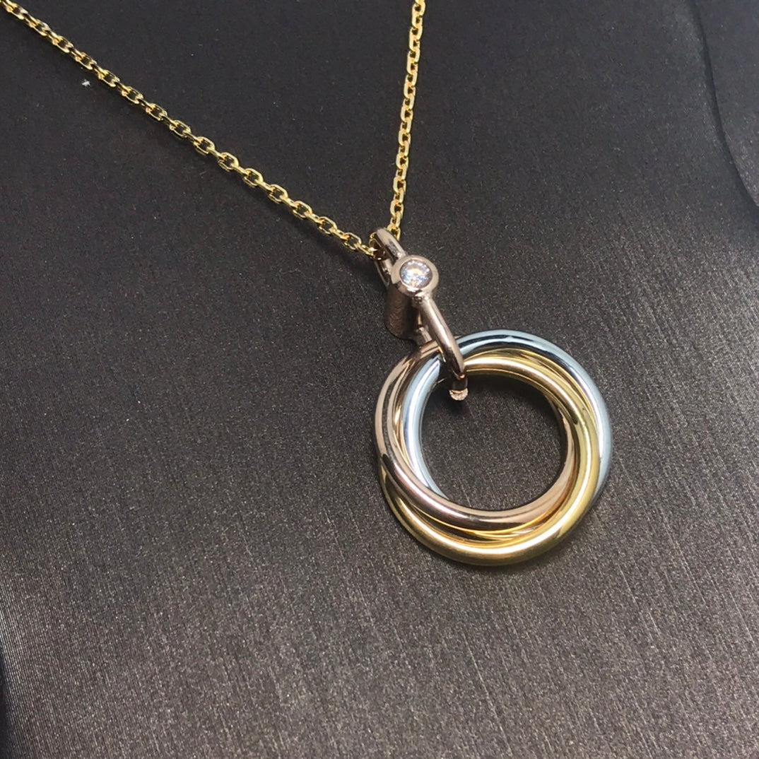 [OrnoraJewelry]TRINITY  NECKLACE 1 DIAMOND