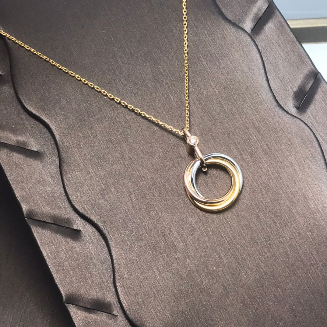 [OrnoraJewelry]TRINITY  NECKLACE 1 DIAMOND
