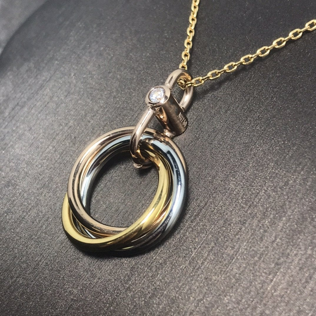 [OrnoraJewelry]TRINITY  NECKLACE 1 DIAMOND