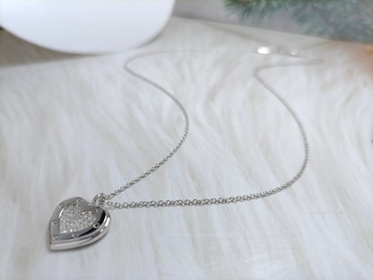 [Ornora Jewelry]HEART DIAMONDS PEDANT NECKLACE
