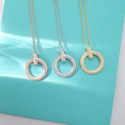 [Ornora Jewelry]T WIRE PEDANT DIAMOND NECKLACE