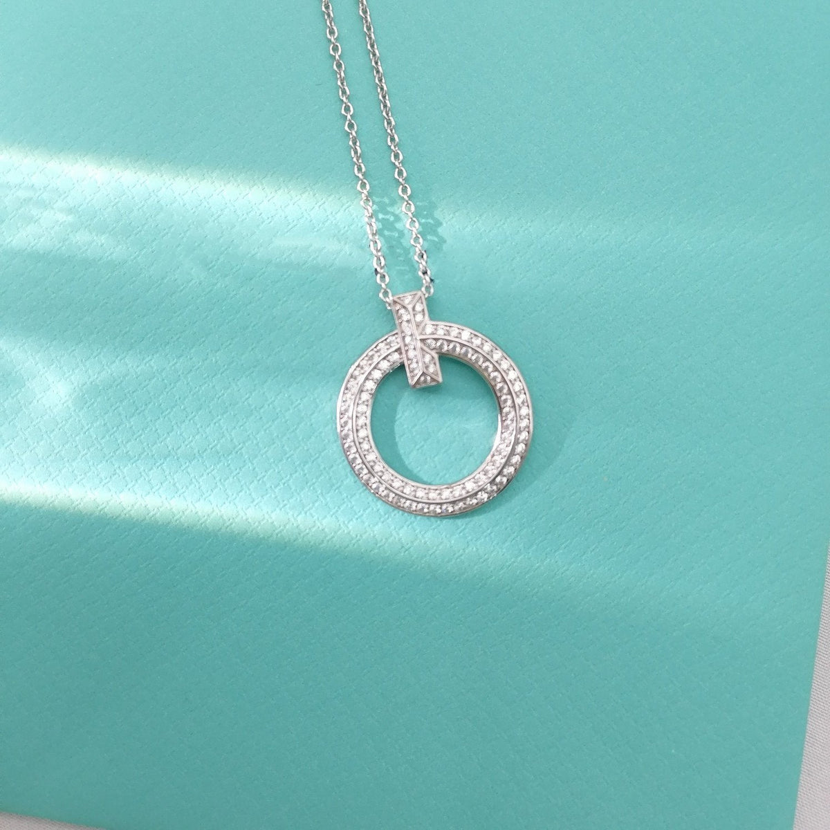 [Ornora Jewelry]T WIRE PEDANT DIAMOND NECKLACE