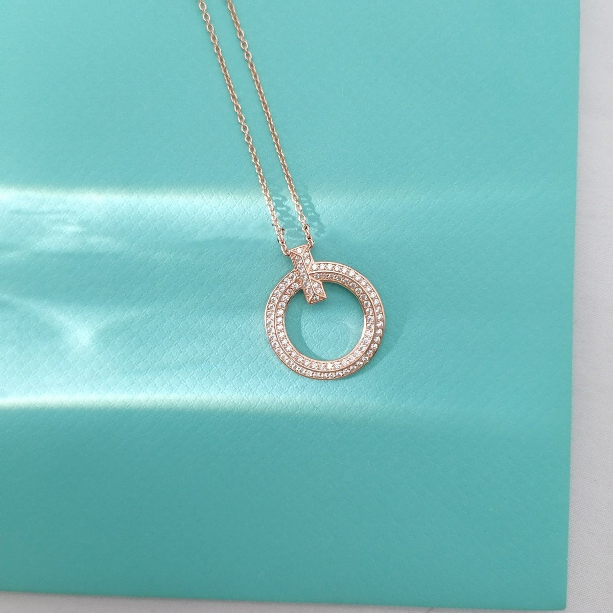 [Ornora Jewelry]T WIRE PEDANT DIAMOND NECKLACE