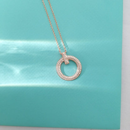 [Ornora Jewelry]T WIRE PEDANT DIAMOND NECKLACE