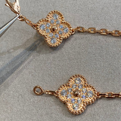 [Ornora Jewelry] CLOVER 5 MOTIF FULL DIAMOND BRACELET COLLECTION