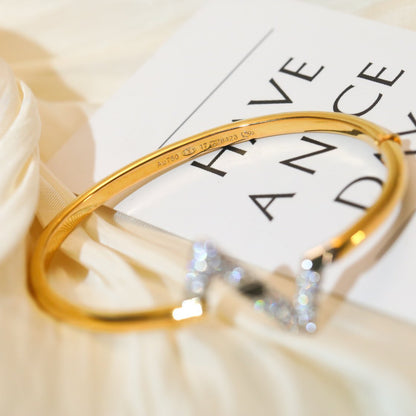 [OrnoraJewelry]VOLTE UPSITE DOWN GOLD DIAMOND BRACELET