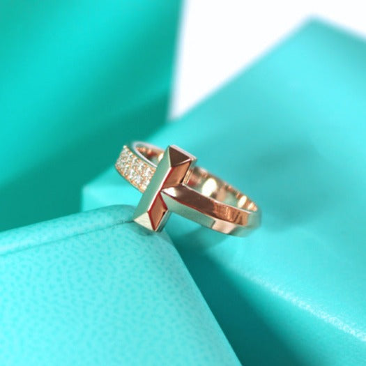 [Ornora Jewelry]T1 NARROW DIAMOND PINK GOLD RING
