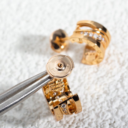 [OrnoraJewelry]ZERO 1 PINK GOLD DIAMONDS EARRINGS