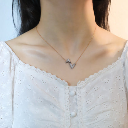 [OrnoraJewelry]VOLT SILVER DIAMOND PEDANT NECKLACE