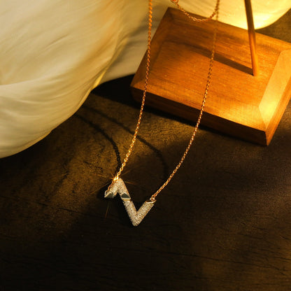 [OrnoraJewelry]VOLT SILVER DIAMOND PEDANT NECKLACE