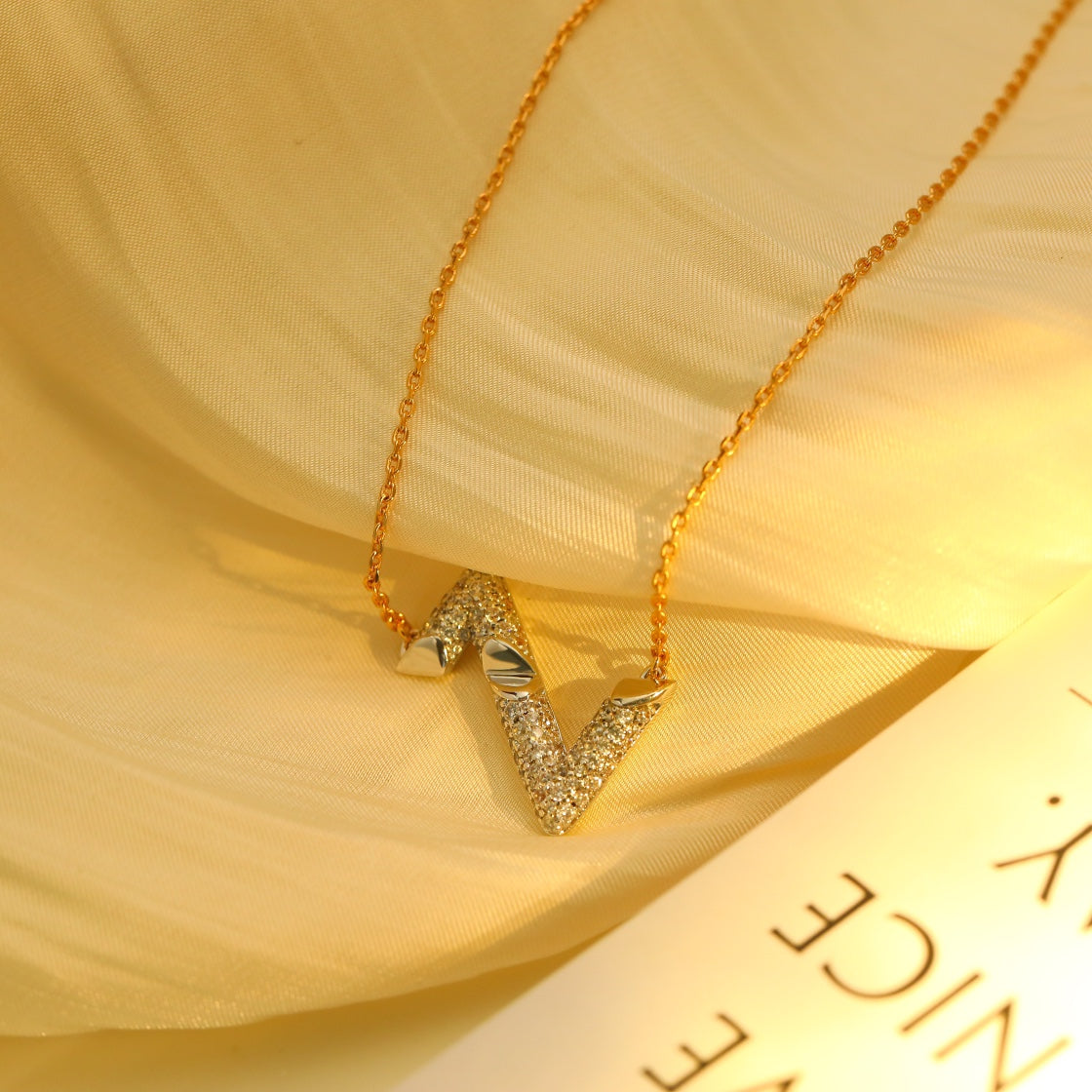 [OrnoraJewelry]VOLT SILVER DIAMOND PEDANT NECKLACE