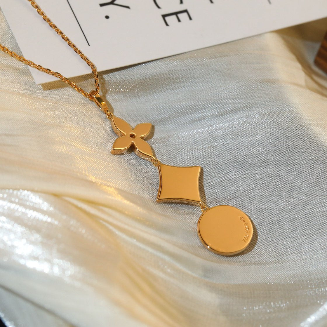 [OrnoraJewelry]OrnoraAND SUN DIAMOND PINK GOLD NECKLACE