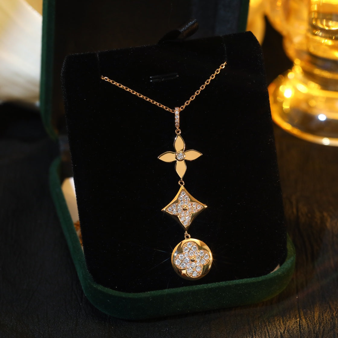 [OrnoraJewelry]OrnoraAND SUN DIAMOND PINK GOLD NECKLACE