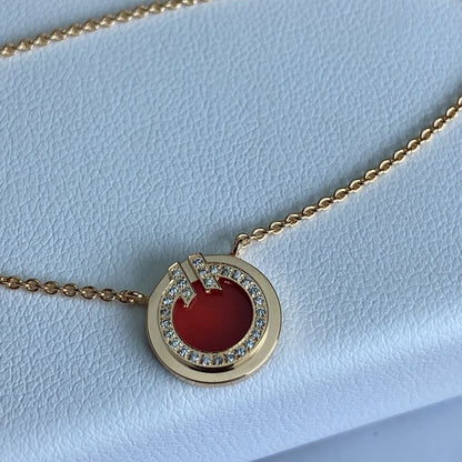 [Ornora Jewelry]T DIAMOND CIRCLE PEDANT NECKLACE