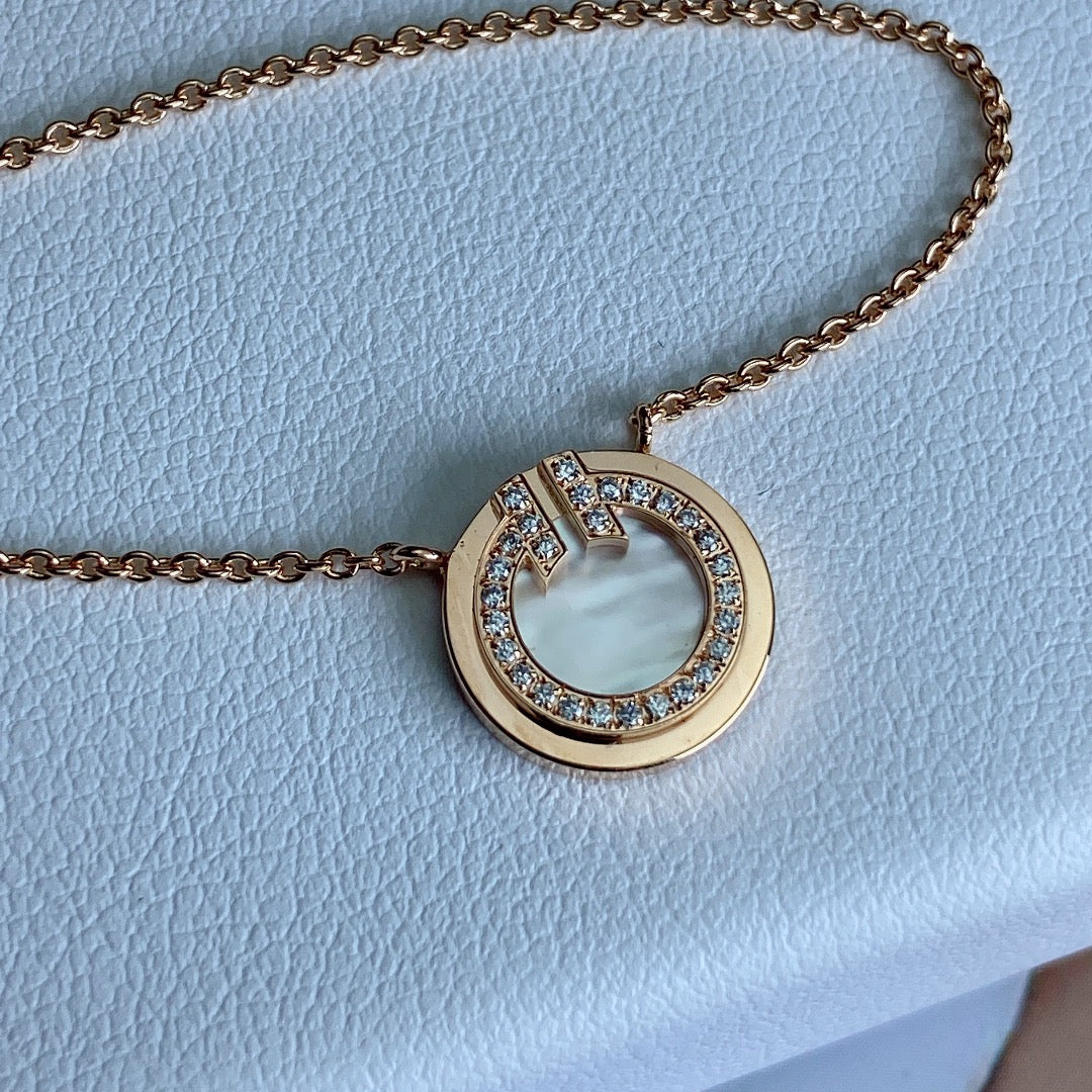 [Ornora Jewelry]T DIAMOND CIRCLE PEDANT NECKLACE