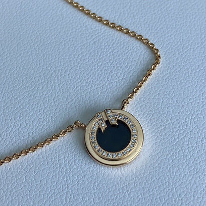 [Ornora Jewelry]T DIAMOND CIRCLE PEDANT NECKLACE