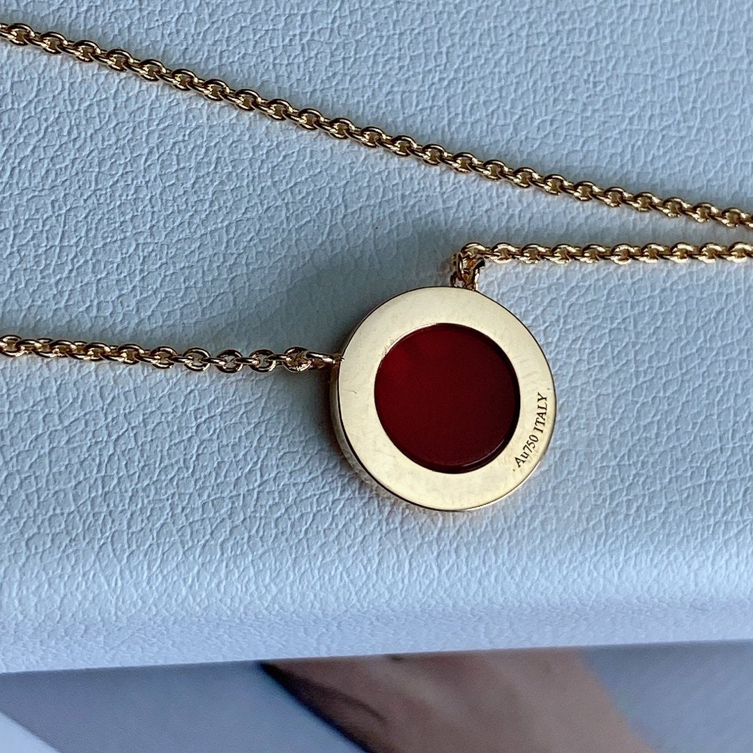 [Ornora Jewelry]T DIAMOND CIRCLE PEDANT NECKLACE