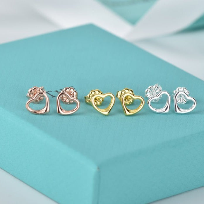 [Ornora Jewelry]OPEN HEART STUD EARRINGS