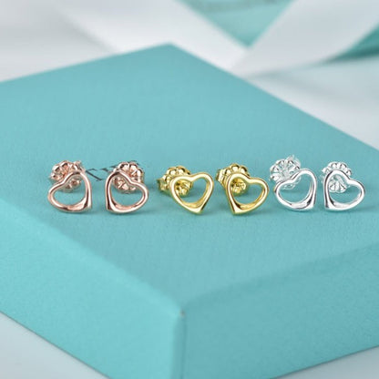 [Ornora Jewelry]OPEN HEART STUD EARRINGS
