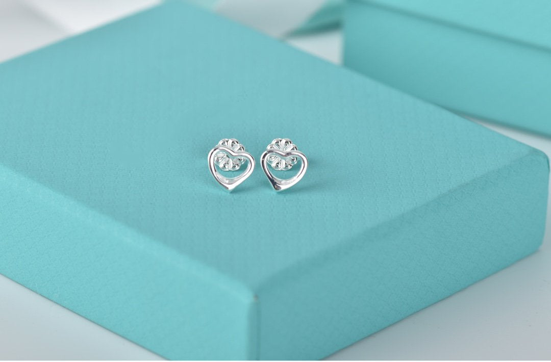 [Ornora Jewelry]OPEN HEART STUD EARRINGS