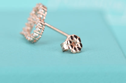 [Ornora Jewelry]OPEN HEART STUD DIAMOND EARRINGS